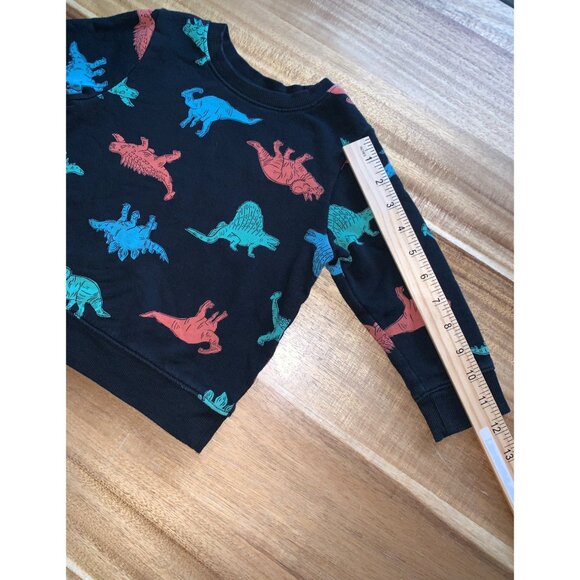 Cat & Jack Toddler Boys Dinosaur Print Black Sweatshirt Size 2T - Picture 9 of 10